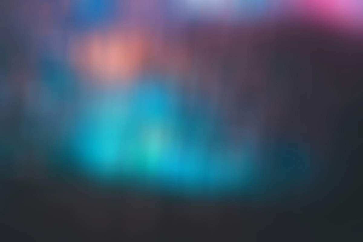 Blurred city lights in blue and warm tones